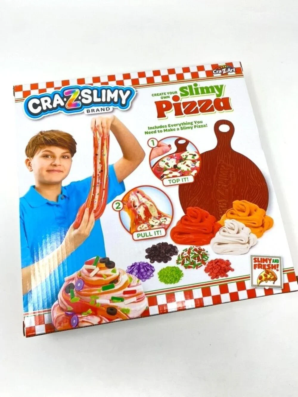 Cra-Z-Slimy Pizza Slimes And Putties Creativity Play Create Pizza Toppings
